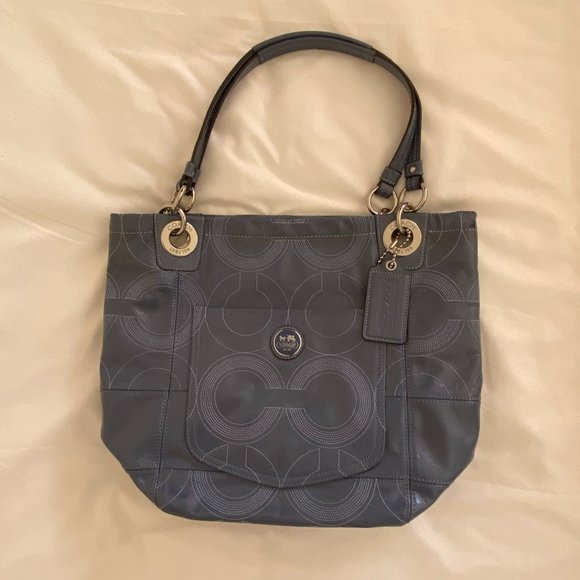 Coach 'Alex' Stitched Patent Tote - Picture 2 of 7